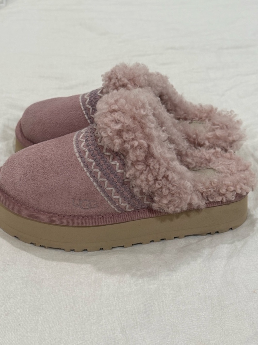 UGG Disquette Atherson slippers in the Rose Grey colorway NEW No Box Size 5 - Picture 5 of 11
